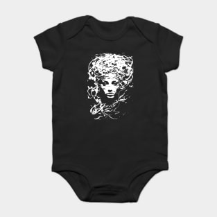 beautifull woman face Baby Bodysuit